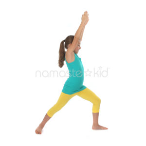 Warrior 1 Pose  Kids' Yoga Poses, Yoga for Classrooms - Namaste Kid